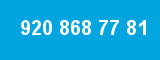 920 868 77 81 920 868 77 81